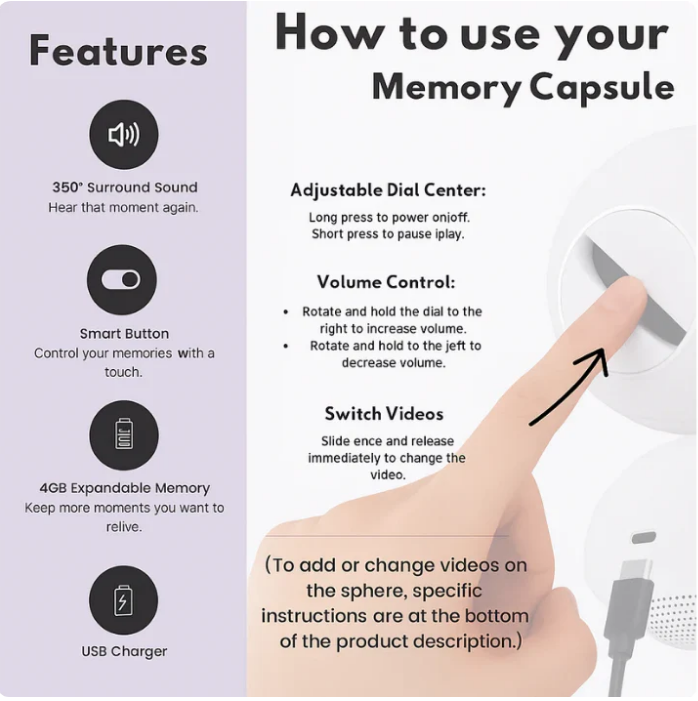 MemSphere™ 3D Video Crystal Ball